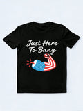 Just Here to Bang God Love 4th of July Gift T-shirt