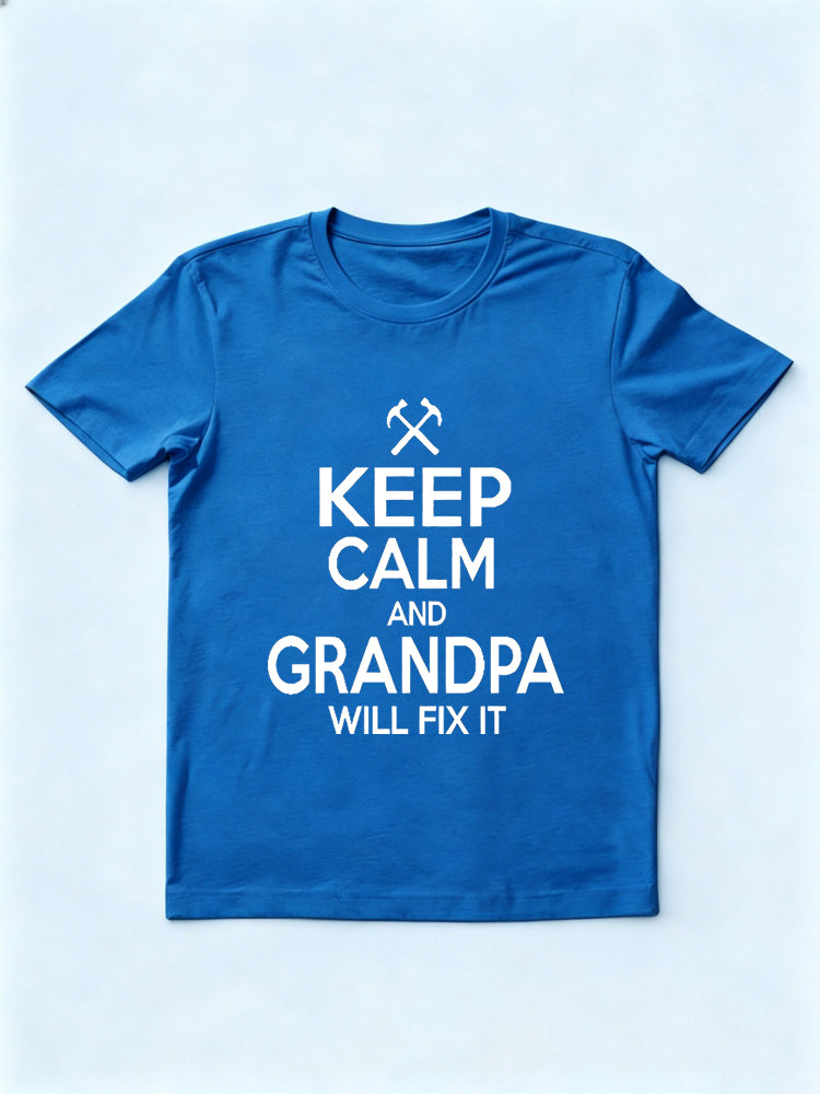 Keep Calm Grandpa Will Fix It Gift T-shirt