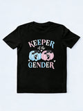 Keeper of Gender Reveal Pumpkin Pink Or Blue Thanksgiving Gift T-Shirt