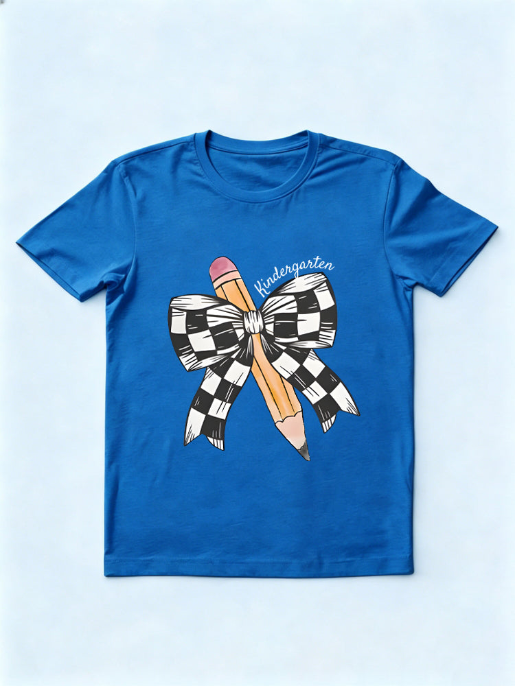 Kindergarten Coquette Pencil Bow Back to School Gift T-shirt