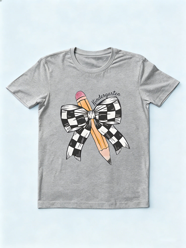 Kindergarten Coquette Pencil Bow Back to School Gift T-shirt