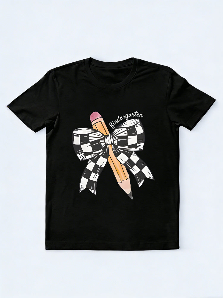 Kindergarten Coquette Pencil Bow Back to School Gift T-shirt