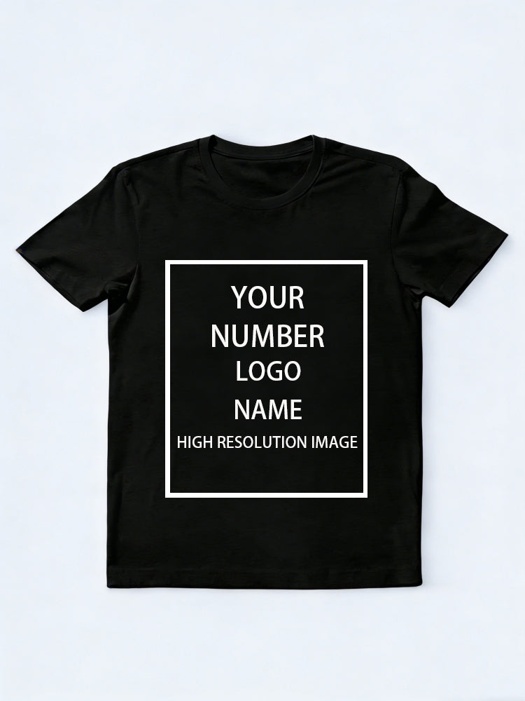 Leave Note/ Message: Number/ Logo/ Name/ High Resolution Image for Personerlized Design Gift T-shirt