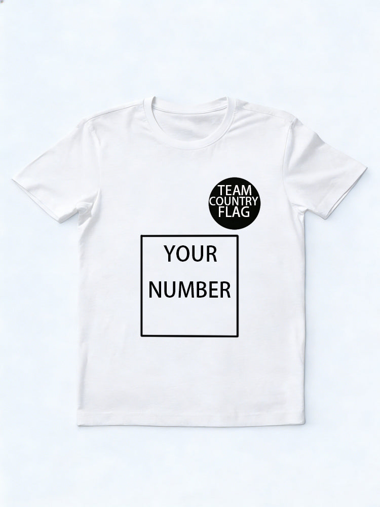 Leave Note/ Message: Team/ Country Flag And Number for Personerlized Design Fans of Soccer Gift T-shirt