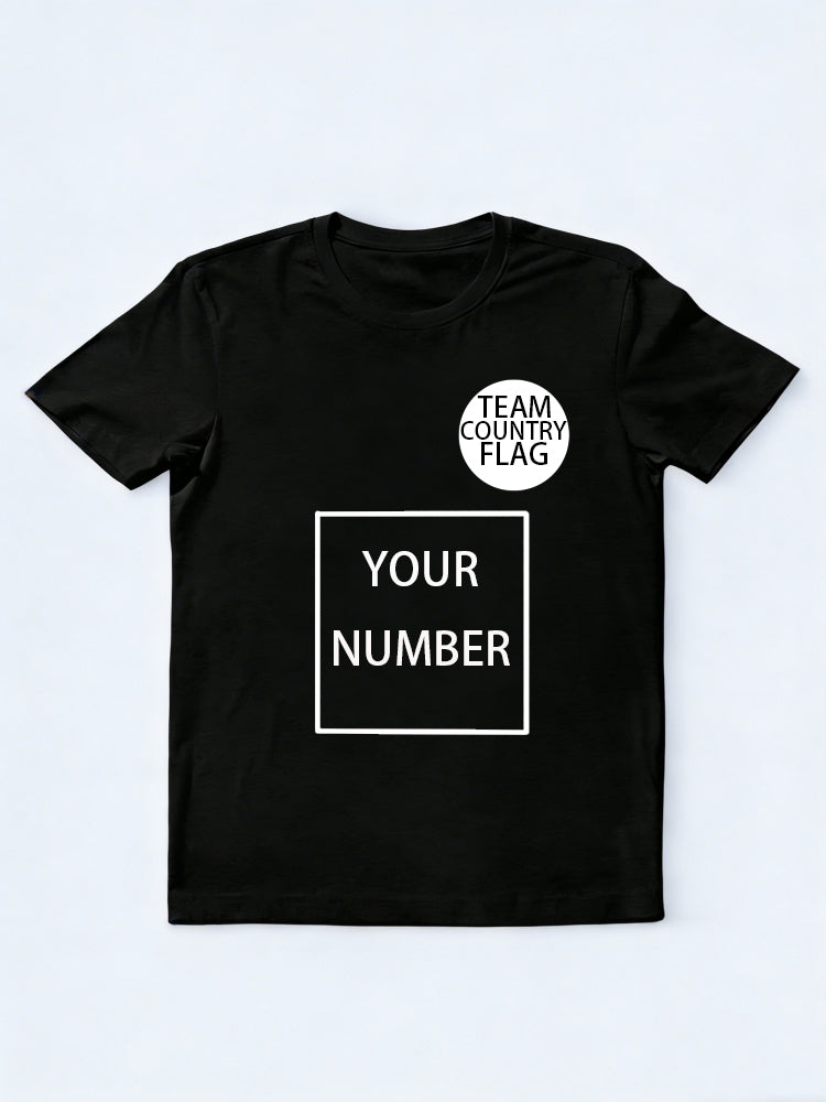 Leave Note/ Message: Team/ Country Flag And Number for Personerlized Design Fans of Soccer Gift T-shirt