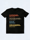 Leave Notes For Custom Personalized Years, Legend Husband Dad Papa T-shirt