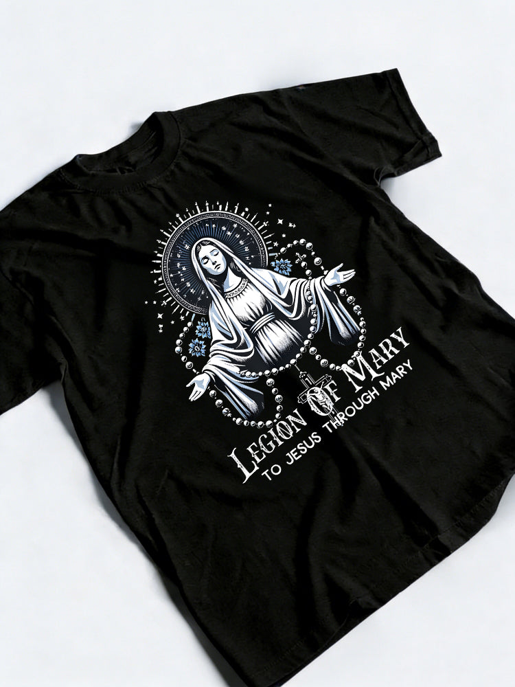 Legion Of Mary To Jesus Our Through Mary Easter Gift T-Shirt
