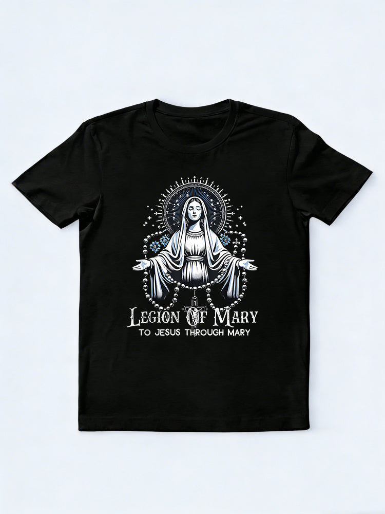 Legion Of Mary To Jesus Our Through Mary Easter Gift T-Shirt