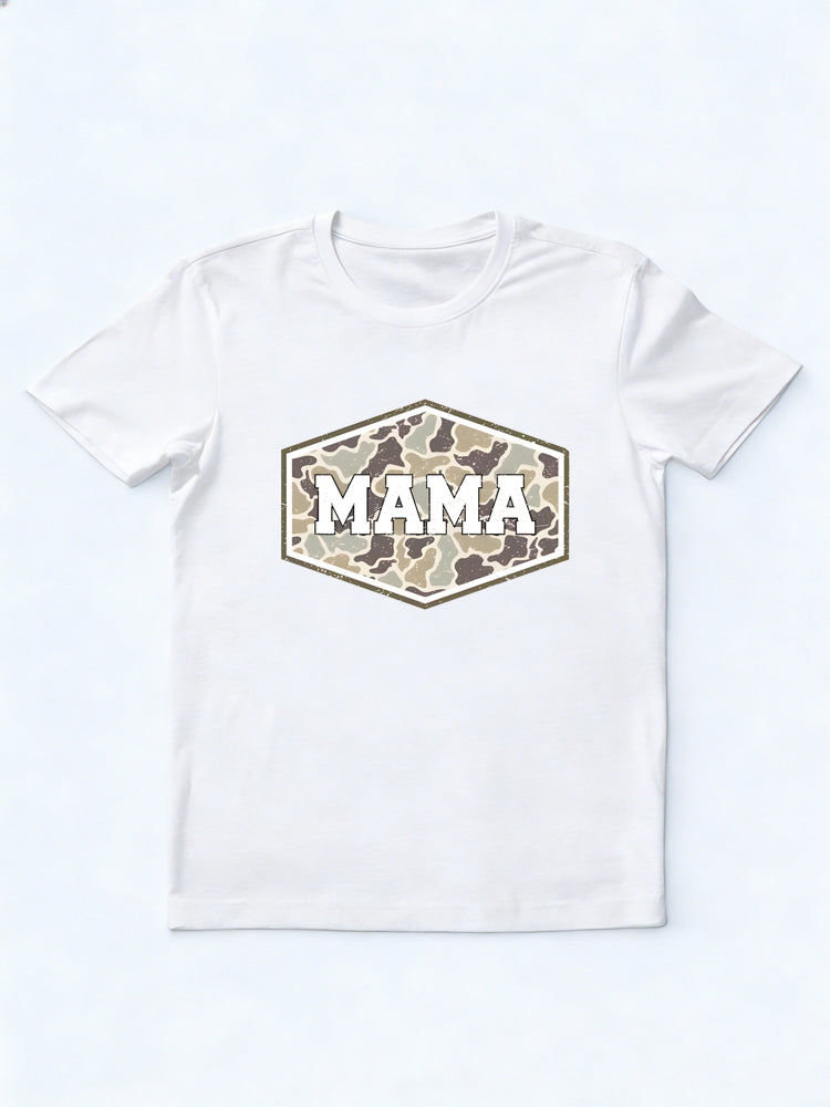 Leopard Mama Printed Happy Mother's Day T-shirt
