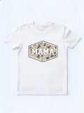 Leopard Mama Printed Happy Mother's Day T-shirt