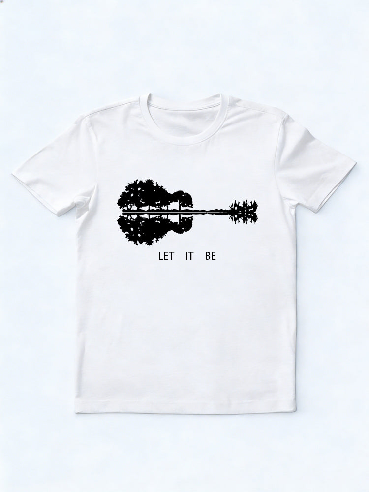 Let It Be Guitar Lake Music Lover Family& Friend Birthday Gift T-shirt