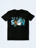 Let It Snow Snowman Snowflakes Christmas Gift T-shirt