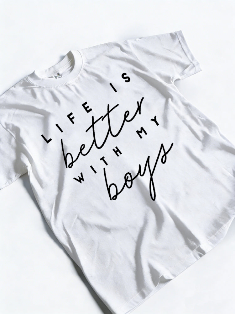 Life Is Better With My Boys Mother's Day T-shirt