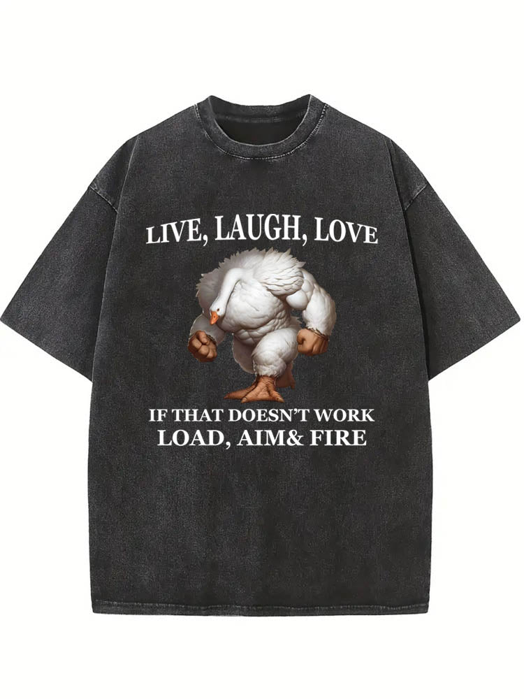 Live Laugh Love Washed T-shirt