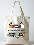 Mail for Personalized Design Gift Back To School Canvas Tote Bag