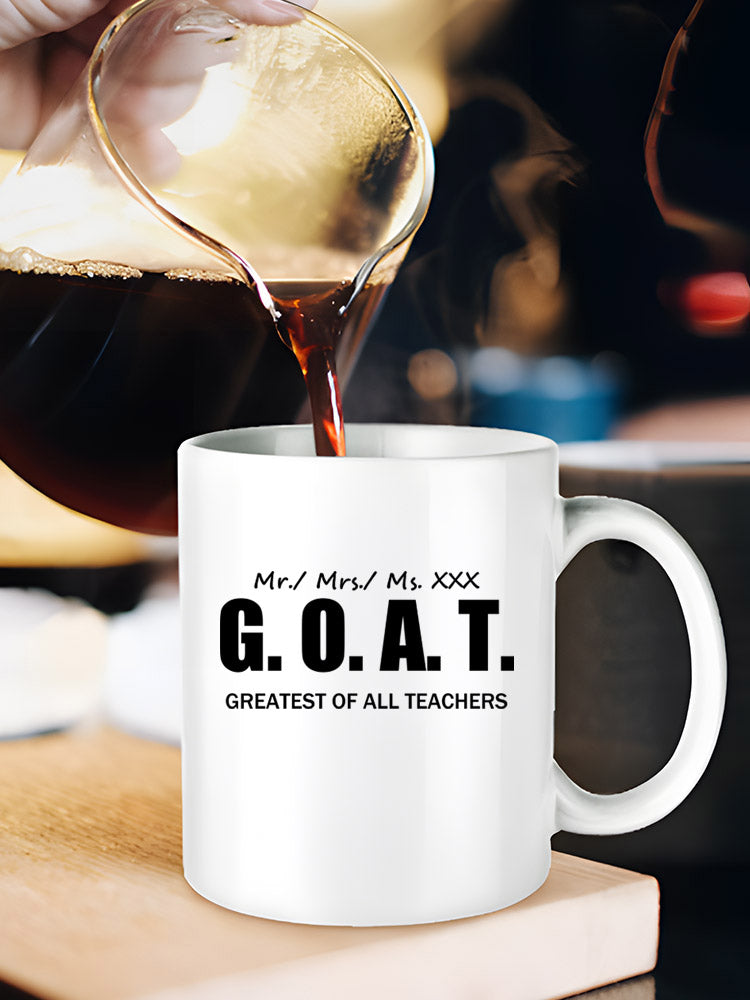 Mail for Personlized Design GOAT Greatest of All Teachers Back to School Mug