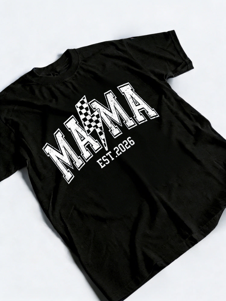 Mama Est. 2026 Promoted to Mommy Happy Mother's Day T-Shirt