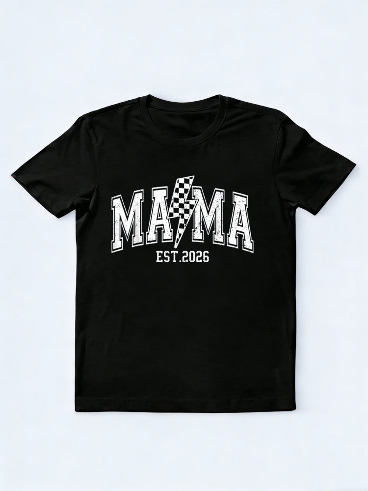 Mama Est. 2026 Promoted to Mommy Happy Mother's Day T-Shirt