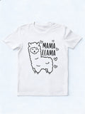 Mama Llama Printed Mother's Day T-shirt