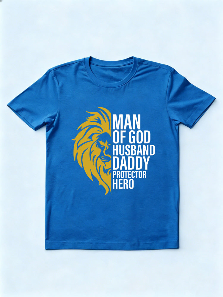 Man Of God Daddy Hero Gift T-shirt