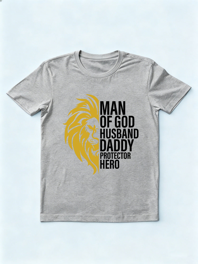 Man Of God Daddy Hero Gift T-shirt