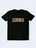 Man of God Husband Dad Protector Christian Dad Father's Day T-Shirt