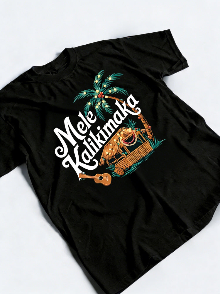 Mele Kalikimaka Merry Holiday Fun Hawaiian Island Christmas Gift T-shirt