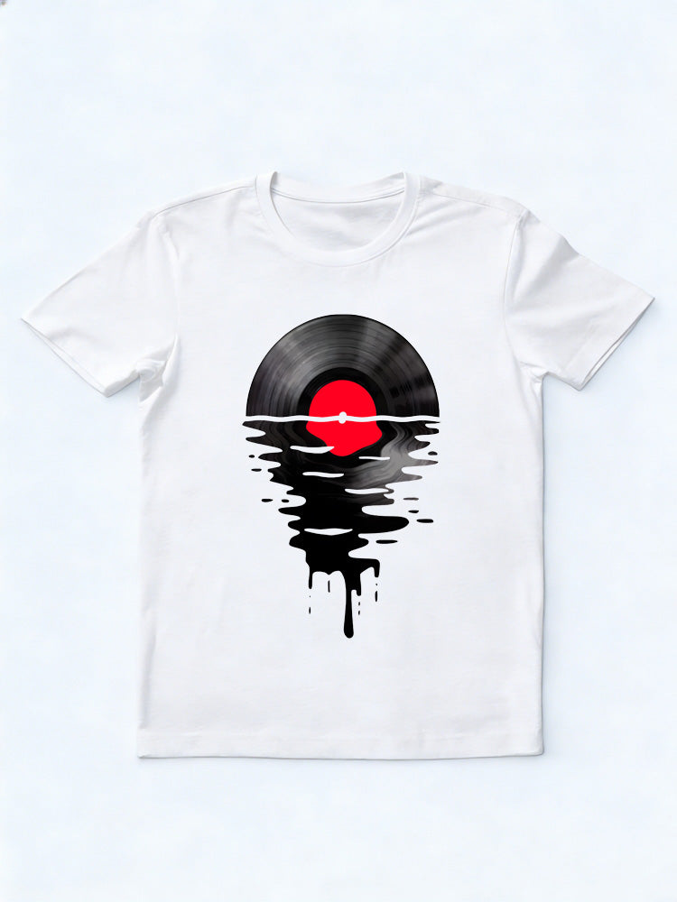 Melting Vinyl Music Lover Family& Friend Birthday Gift T-shirt