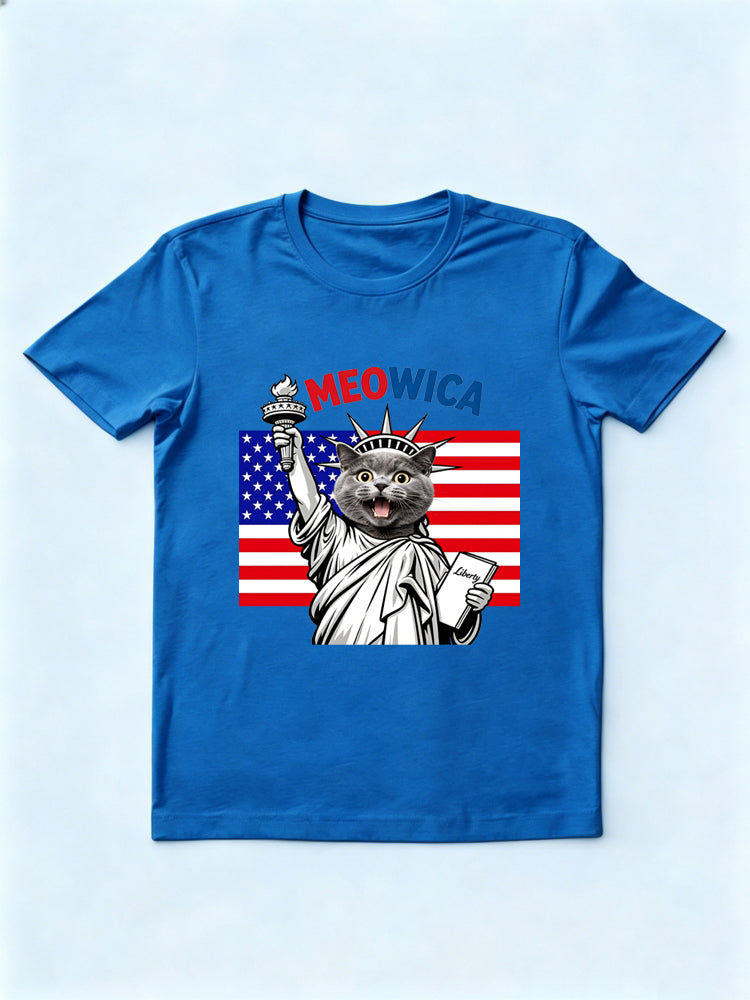 Meowica Independence Day Gift T-shirt