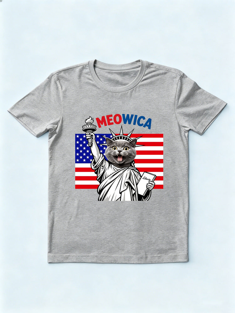 Meowica Independence Day Gift T-shirt