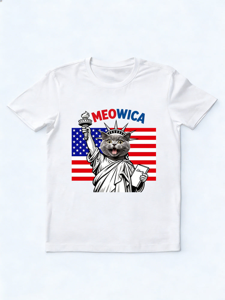 Meowica Independence Day Gift T-shirt