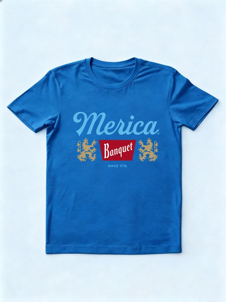 Merica Banquet Beer 4th of July Gift T Shirt
