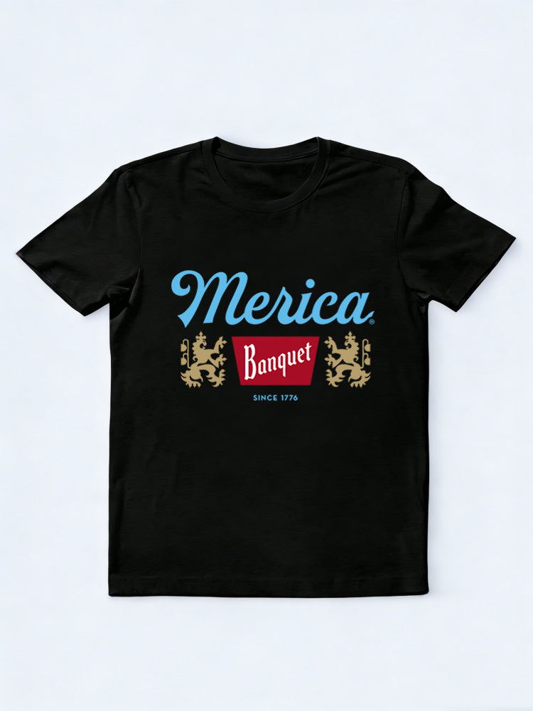 Merica Banquet Beer 4th of July Gift T Shirt
