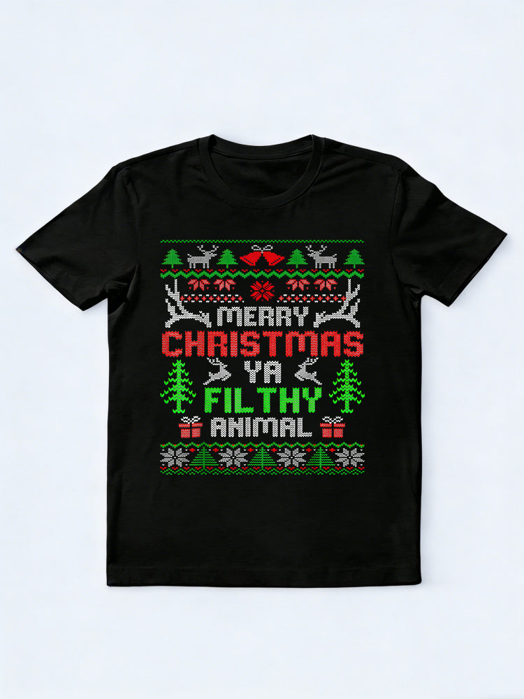 Merry Animal Filthy Ya Christmas Gift T-shirt