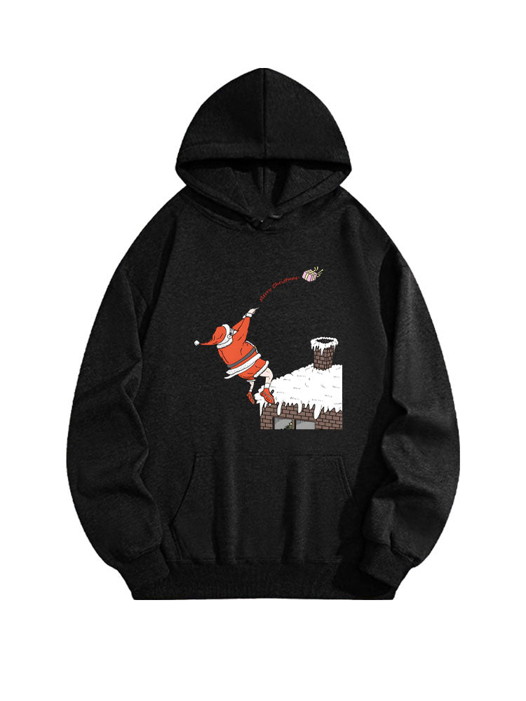 Merry Christmas Present Shooting Santa Vibe Hoodie