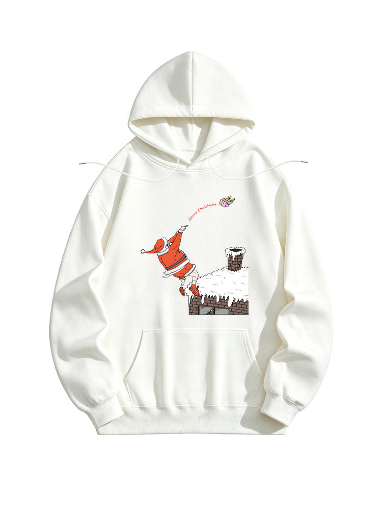 Merry Christmas Present Shooting Santa Vibe Hoodie
