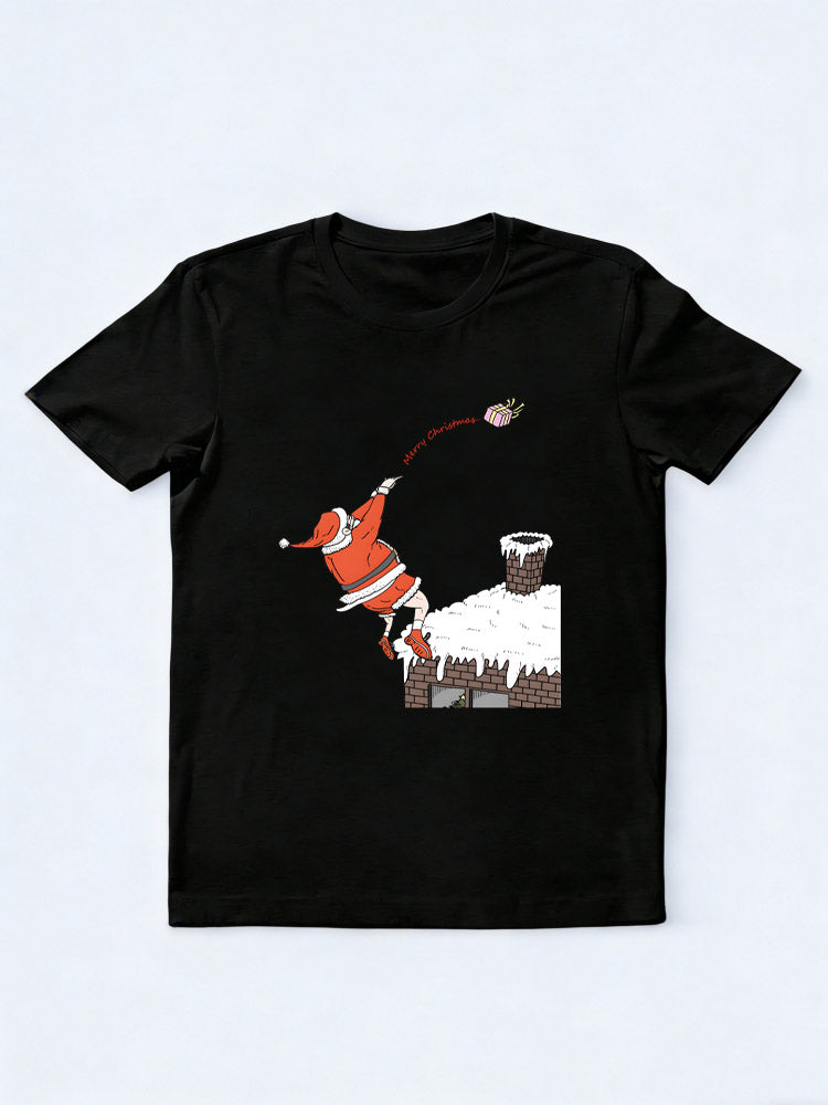 Merry Christmas Present Shooting Santa Vibe T-shirt