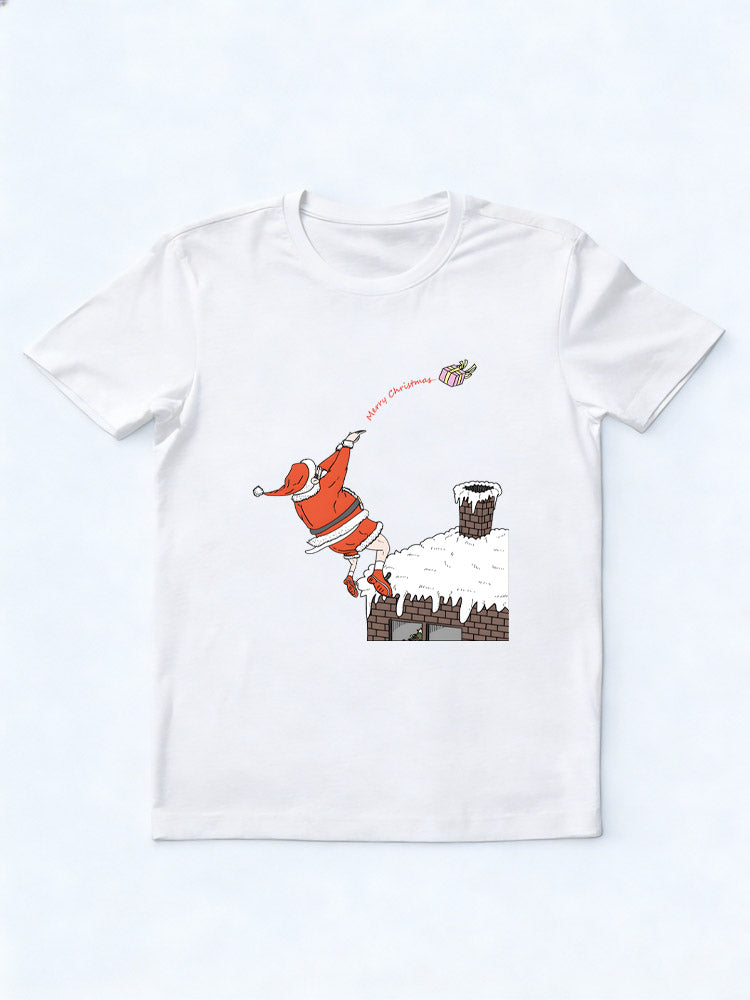 Merry Christmas Present Shooting Santa Vibe T-shirt