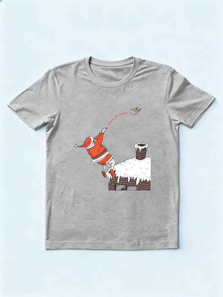 Merry Christmas Present Shooting Santa Vibe T-shirt