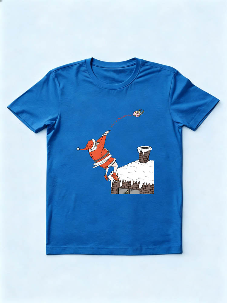 Merry Christmas Present Shooting Santa Vibe T-shirt
