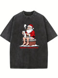 Merry Christmas Santa Vibe Washed T-shirt