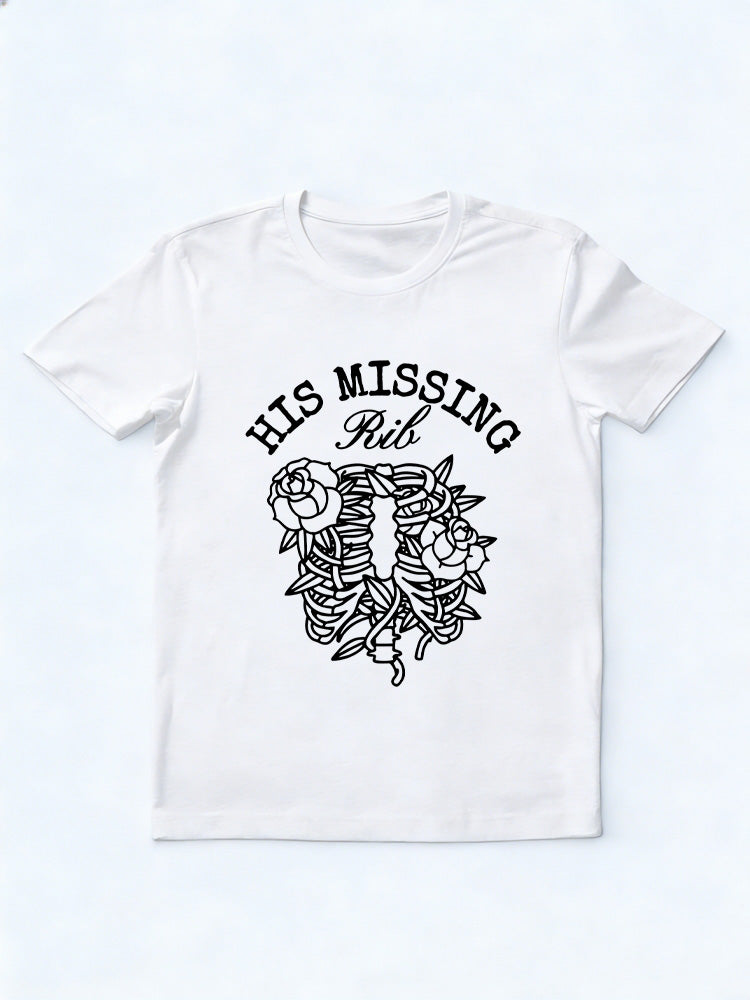 Missing A Rib His Rib Couple Wedding Anniversary Gift T-shirt