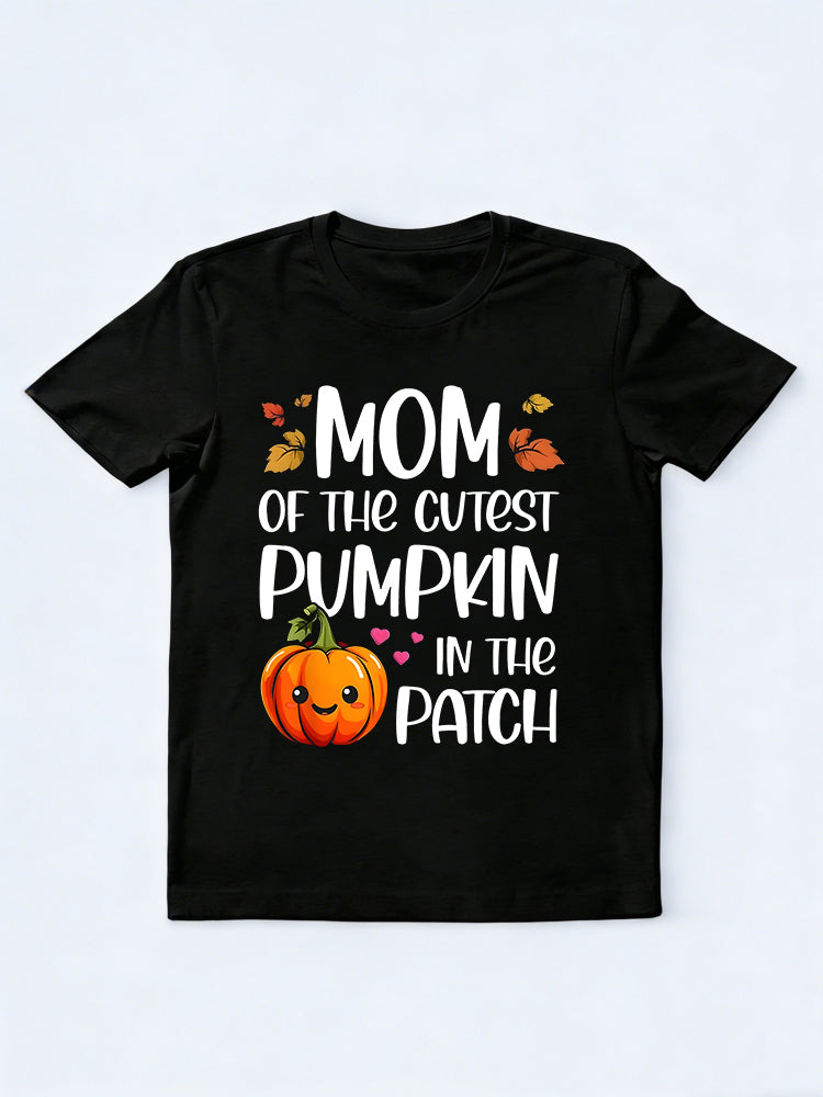 Mom Of Cutest Pumpkin In Patch Halloween Thanksgiving Gift T-Shirt