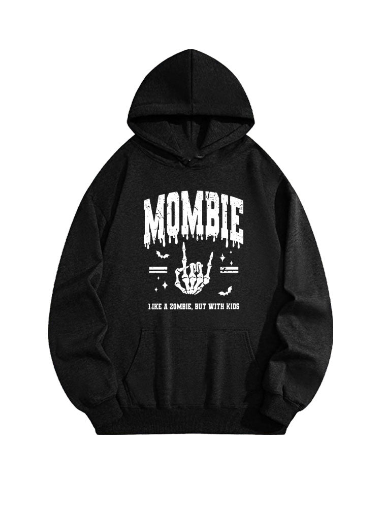 Mombie Halloween Zoobie Mom Spooky Season Vibe Hoodie