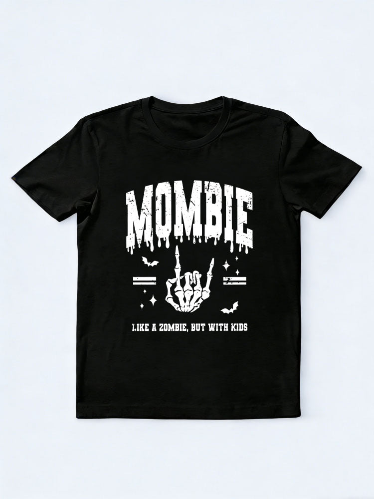 Mombie Halloween Zoobie Mom Spooky Season Vibe T-shirt