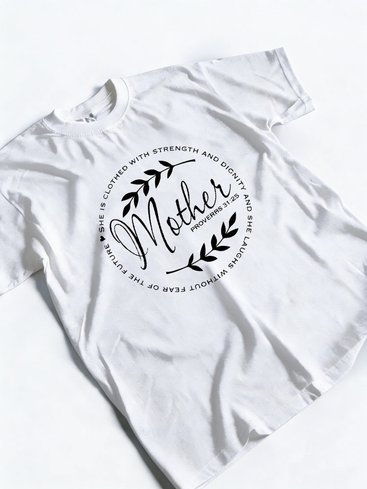Mother Proverbs 3125 Mother's Day Printed T-shirt
