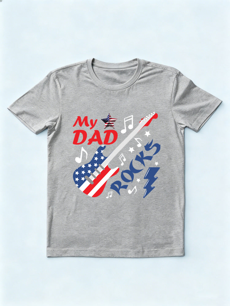My Dad Rocks 4th of July Gift T-shirt