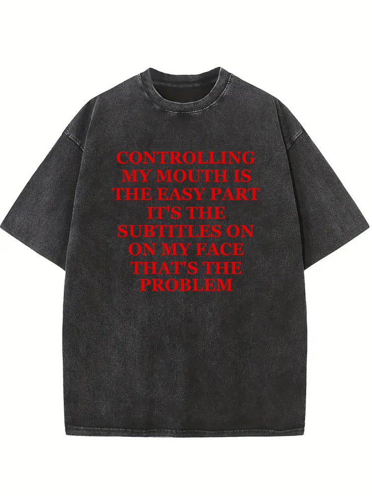 My Face Shows My Attitude Christmas Season Vibe Washed T-shirt