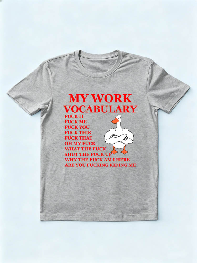 My Work Vocabulary T-shirt