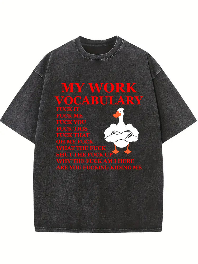 My Work Vocabulary Washed T-shirt